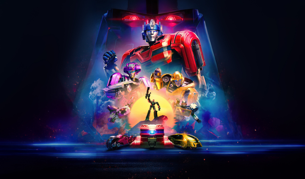 Яркий постер нового фильма Трансформеры: Начало, 2024