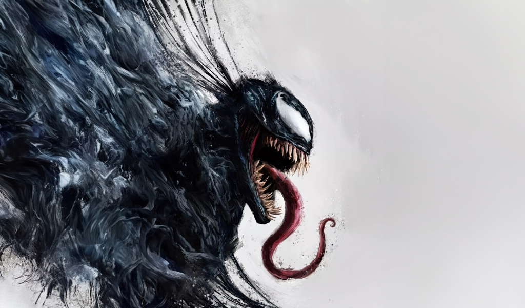 Монстр на сером фоне в фильма Веном: Последний танец, 2024