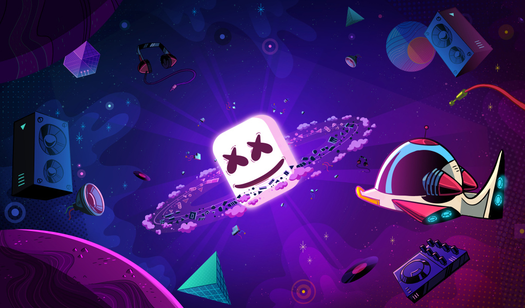 Диджей Маршмеллоу нарисованный