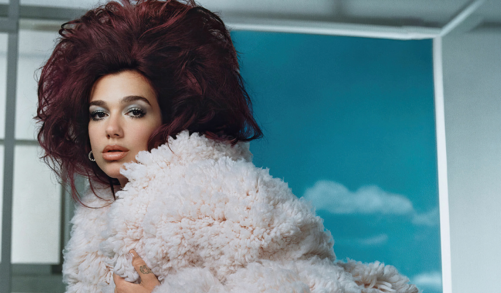 Прическа на голове певицы Дуа Липа