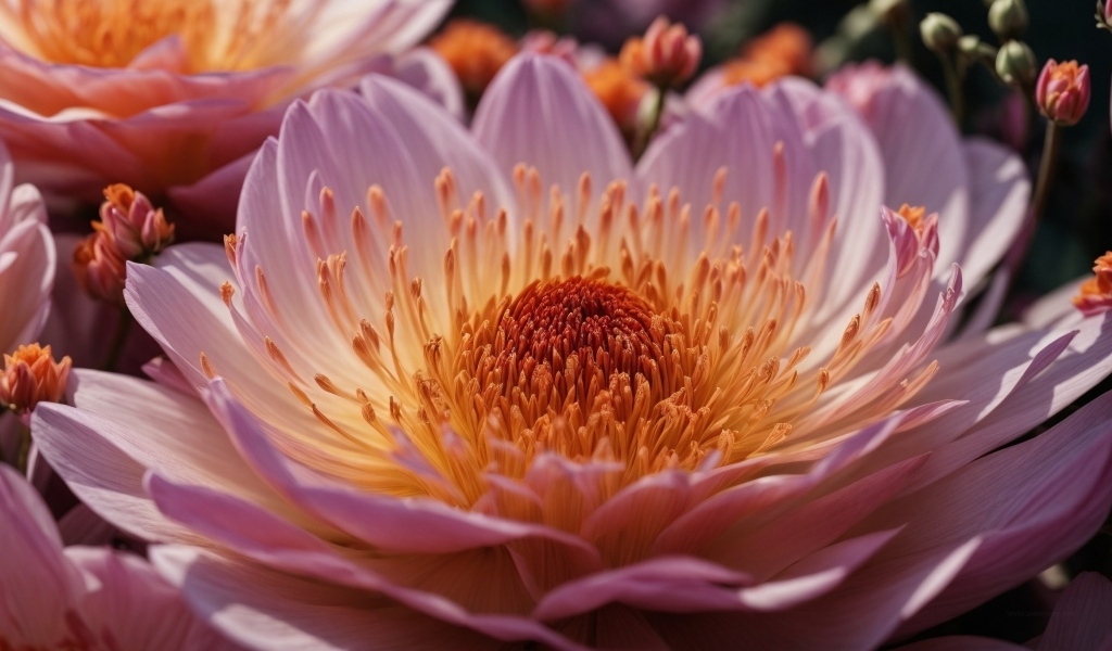 Огромный розовый цветок пиона крупным планом