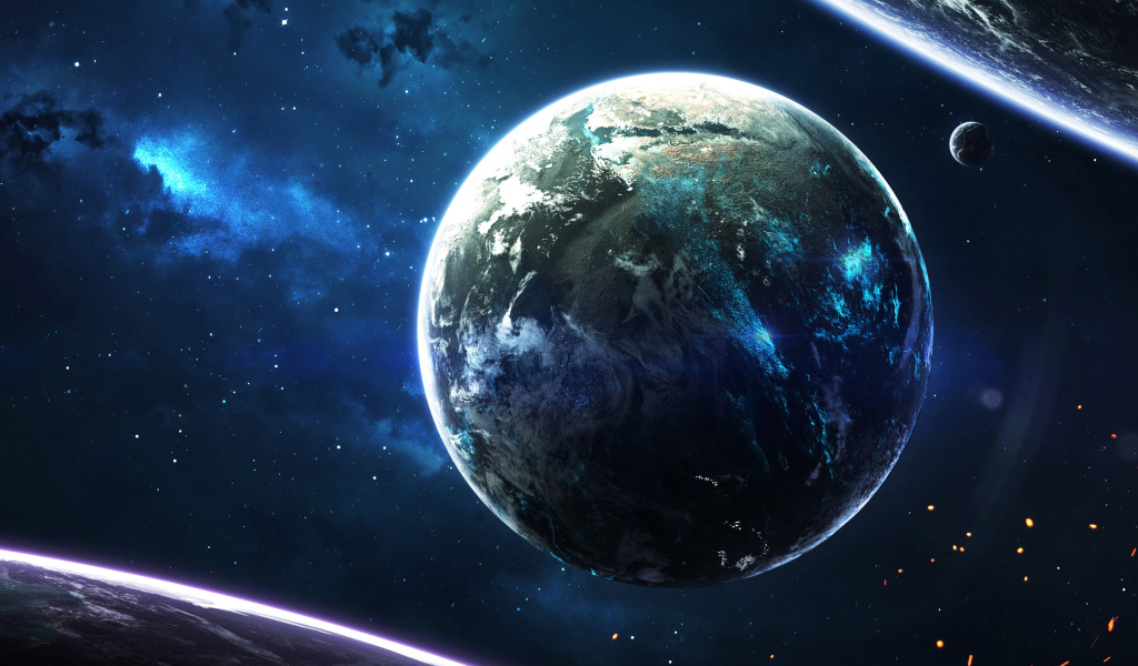 Красивая большая планета Земля 