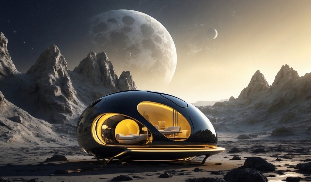 Космический корабль на поверхности планеты