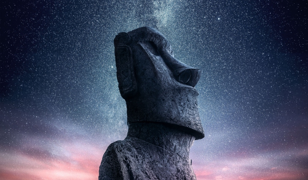 Большая каменная статуя Моаи, Остров Пасхи