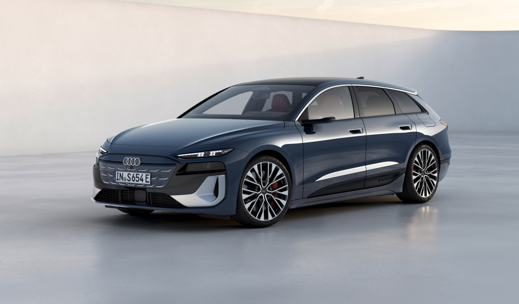 Автомобиль Audi S6 Avant e-tron 2024 года вид спереди