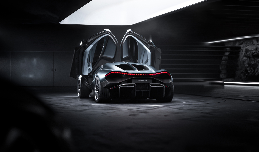 Открытые двери в автомобиле Bugatti Tourbillon 2024 года