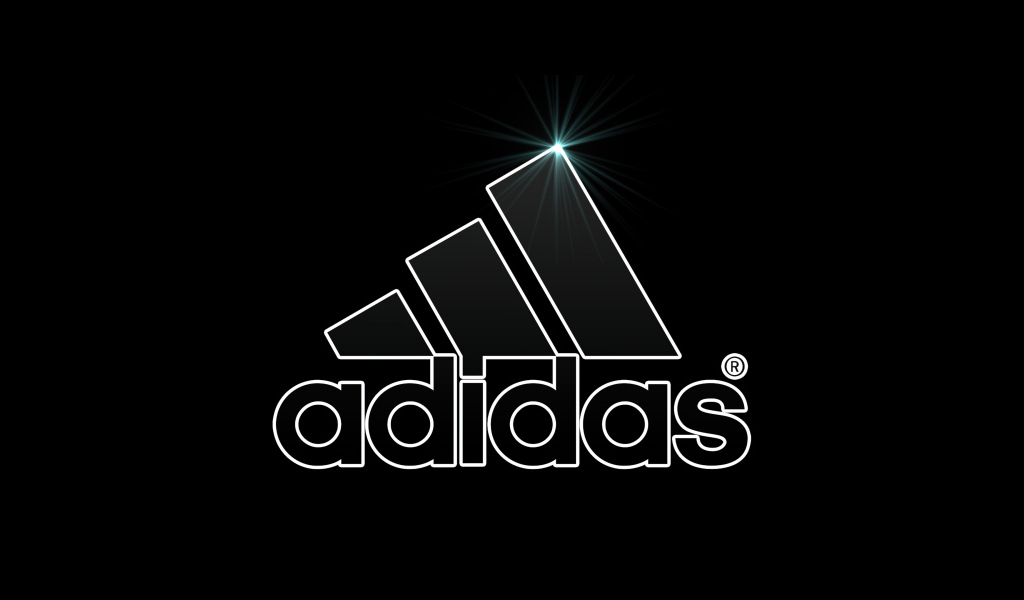 Логотип адидас на черном фоне