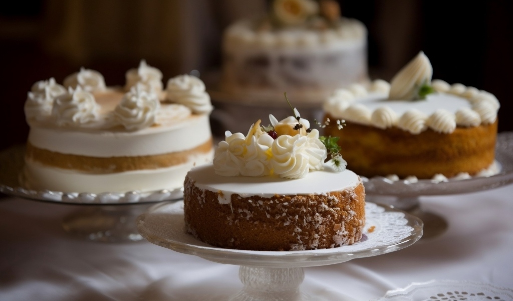 Красивые торты на столе на праздник