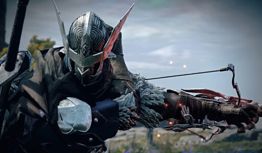 Воин с железной маской на лице в видеоигре Elden Ring Nightreign
