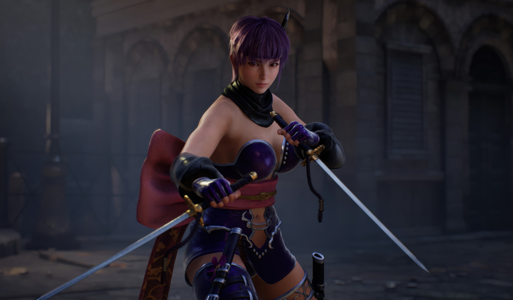 Девушка персонаж компьютерной игры NINJA GAIDEN 2 Black