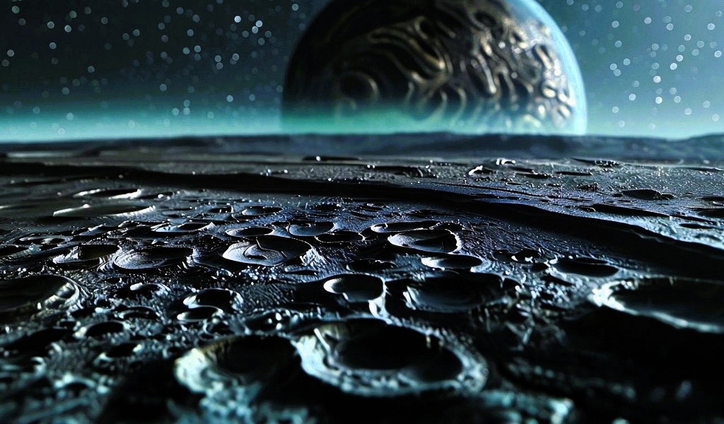 Кратеры на поверхности планеты