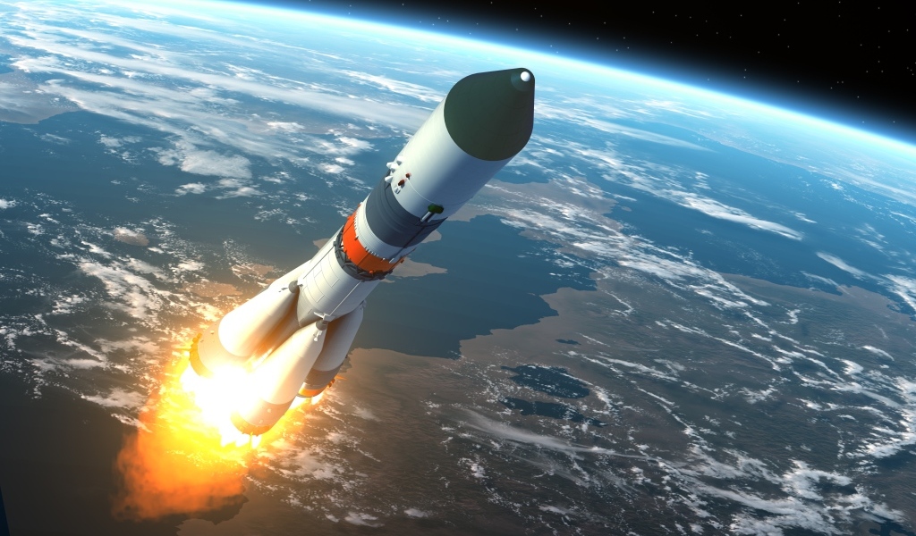 Запуск ракеты Союз-2.1а в космос