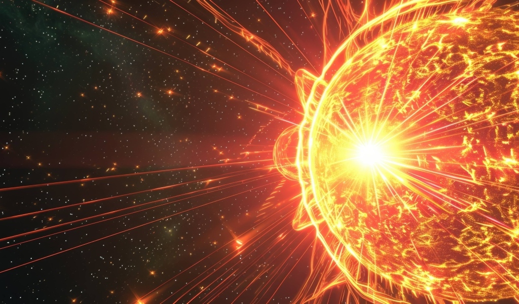 Магнитная вспышка на солнце