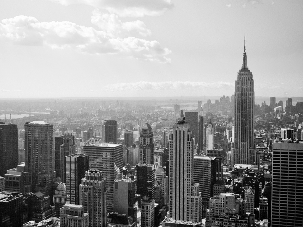 Черно белый Нью Йорк