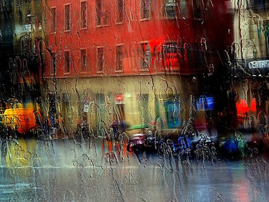 Rain in city