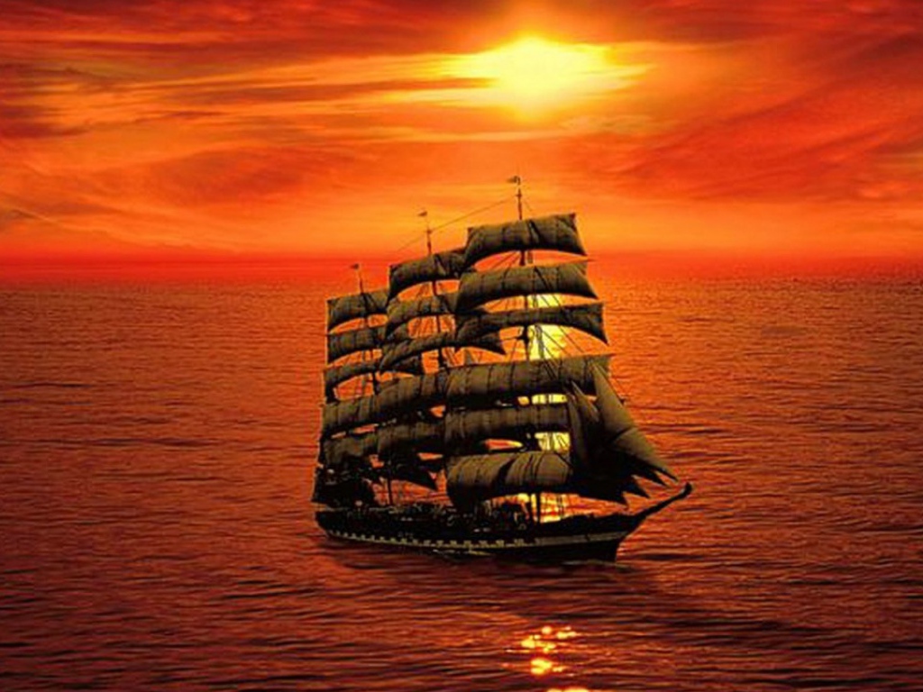 Закат - обои для рабочего стола