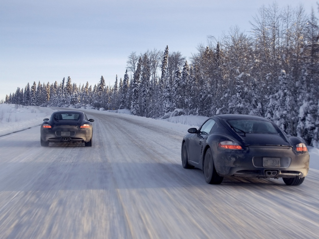 Porsche Cayman сноу райд