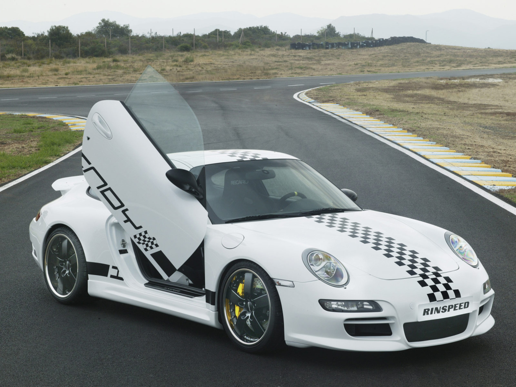 Porsche white sportcar