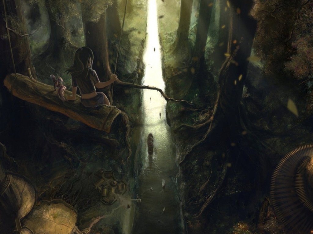 Девочка в лесу