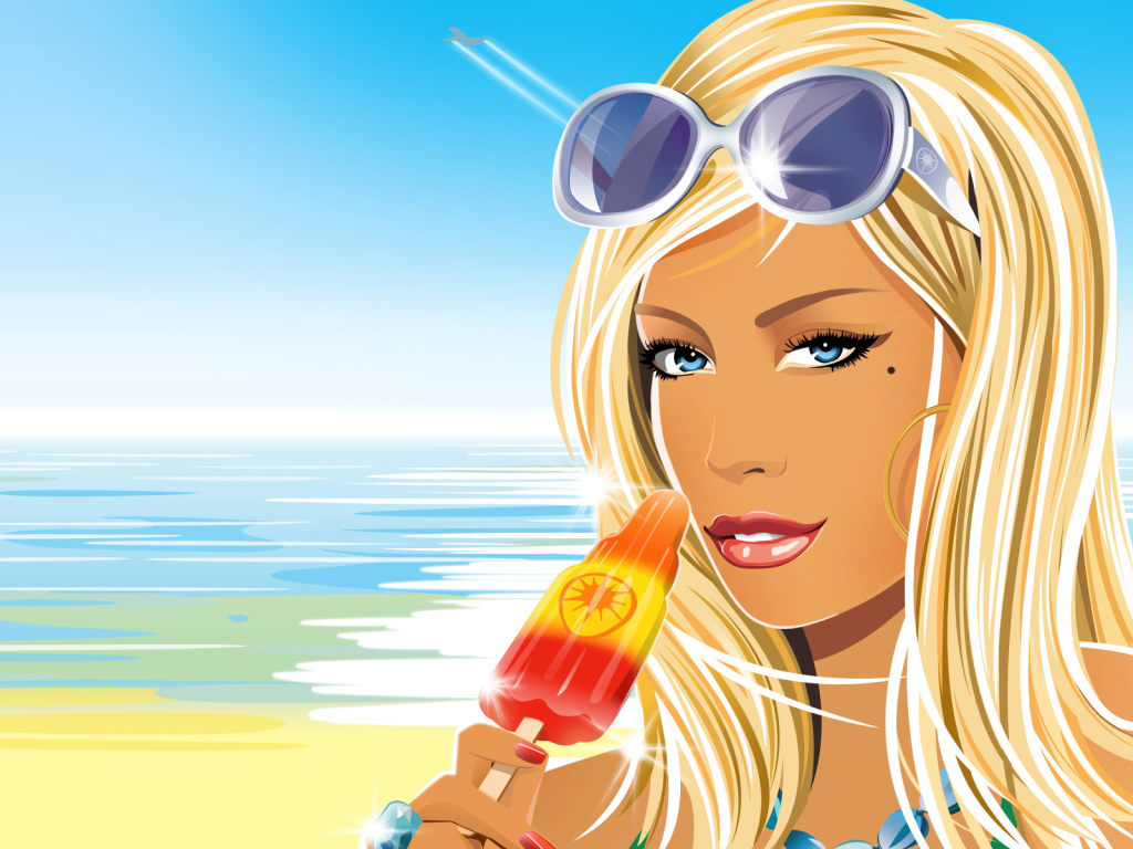 Солнце, девушки, пляж