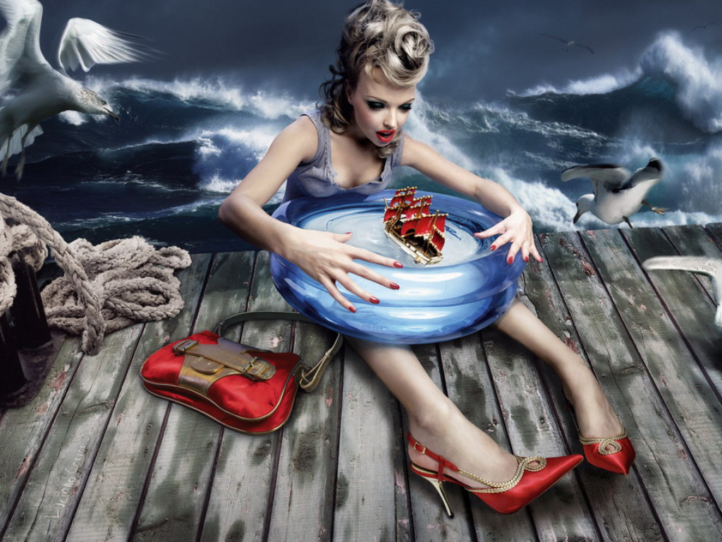 Девушка и Шторм