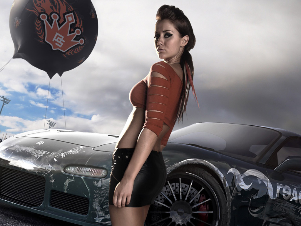Девушка и авто NFS Pro Street
