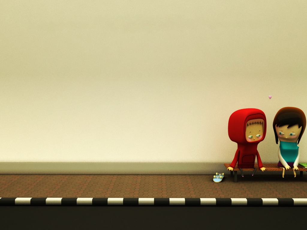 Парочка на скамейке