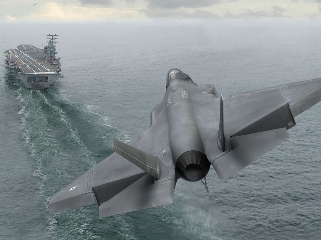 Посадка истребителя F 35