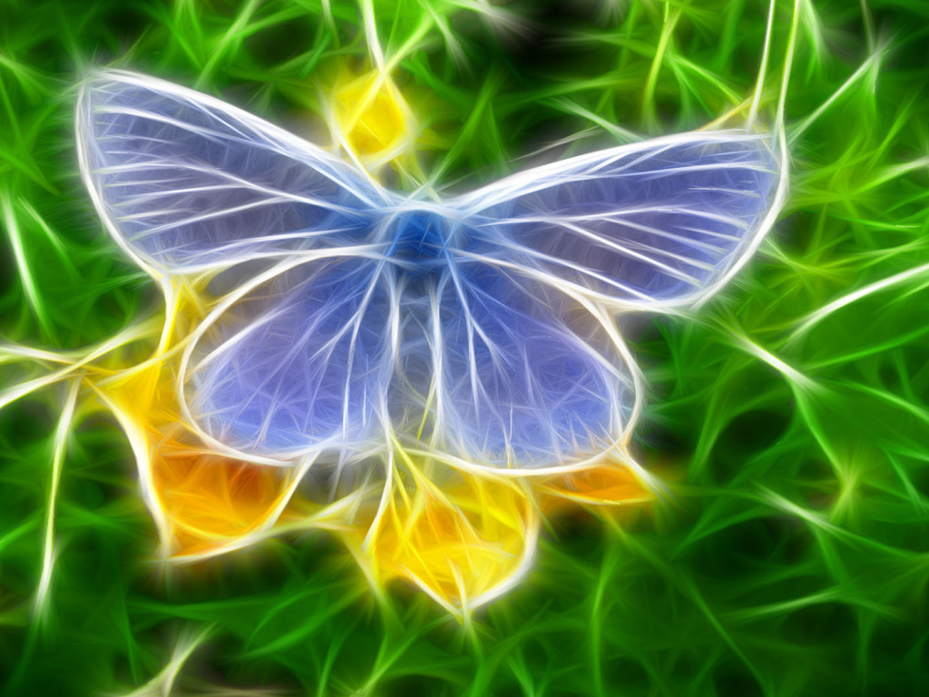 Голубая бабочка