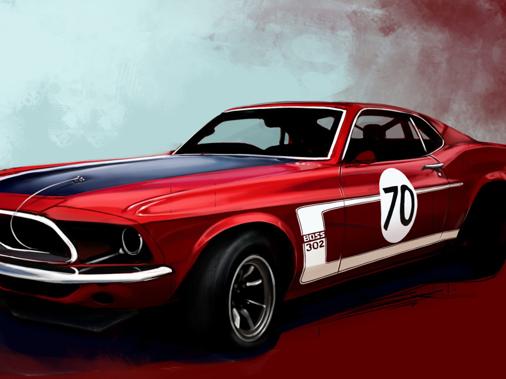 Красный спортивный авто