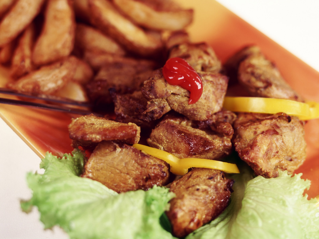 Хрустящие кусочки мяса