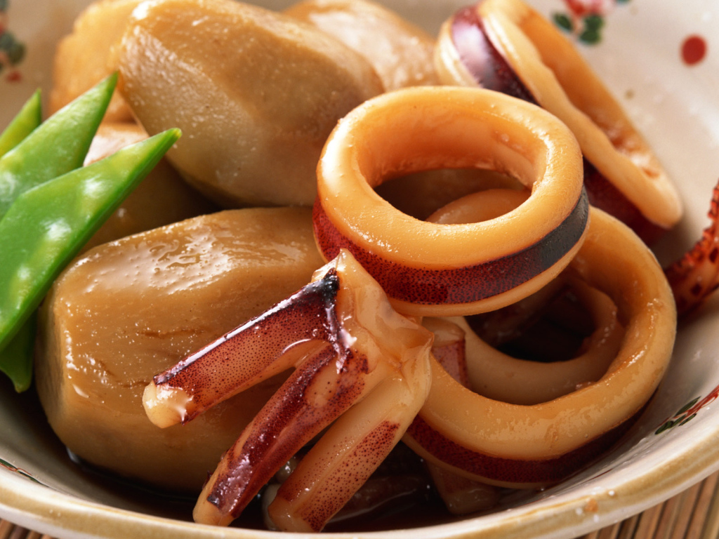 Кальмар с картошкой