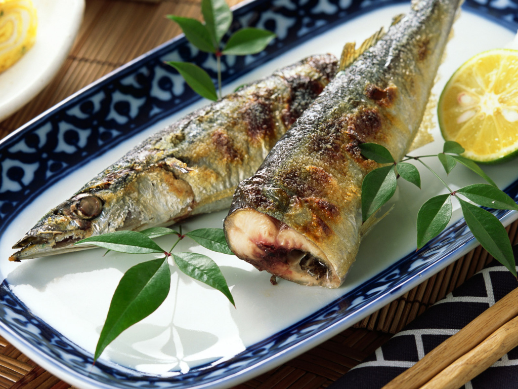 Вкусная рыбка на блюде