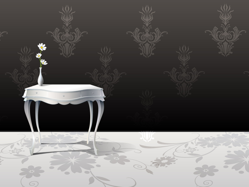 Белый столик