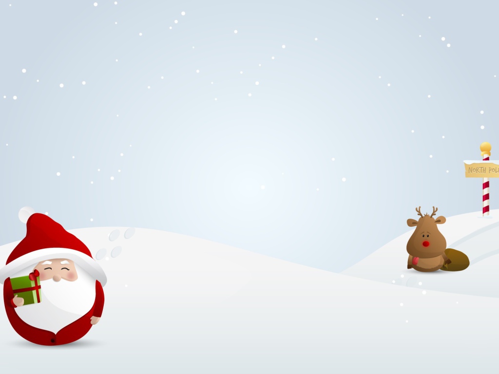 Дед Мороз и олень