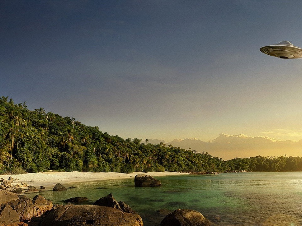 НЛО над пляжем