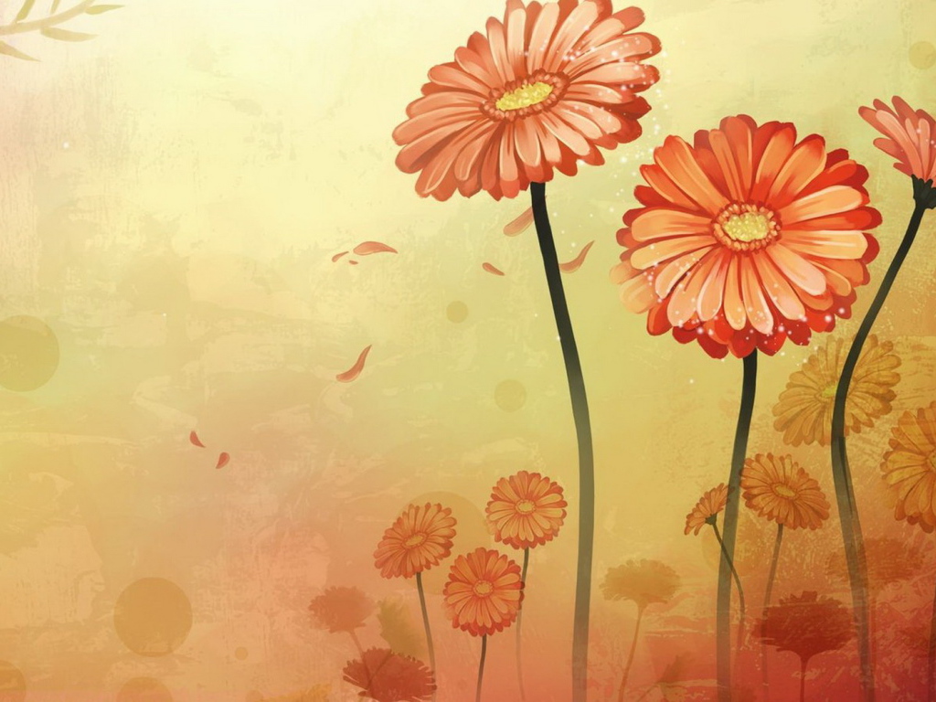 Оранжевые цветы