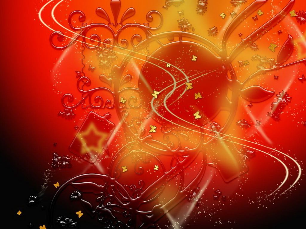 Узоры в красном цвете