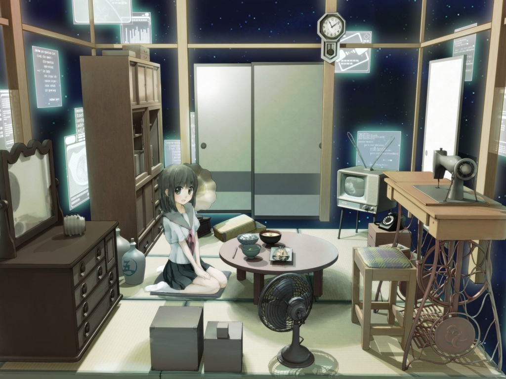 Девочка в комнате