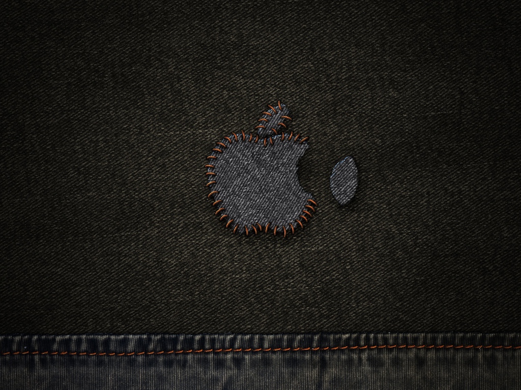 Джинсовая нашивка Apple