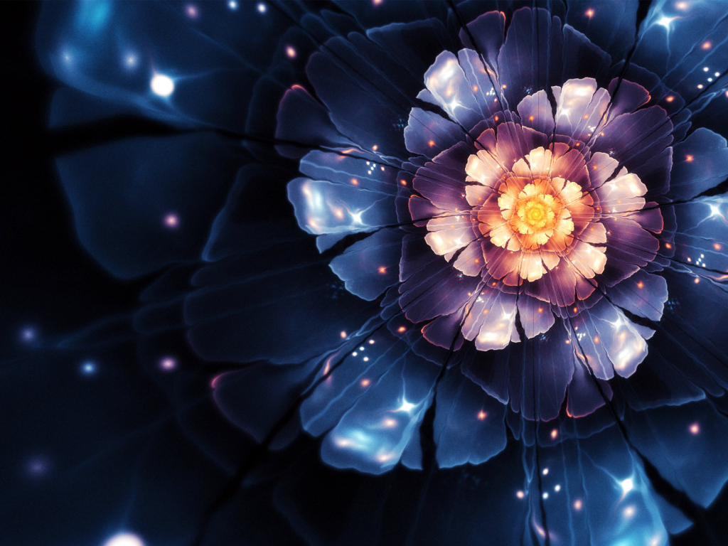 Красивый синий цветок