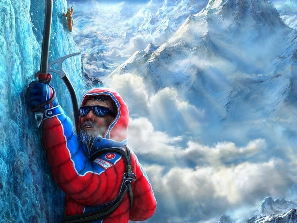 Альпинист в горах