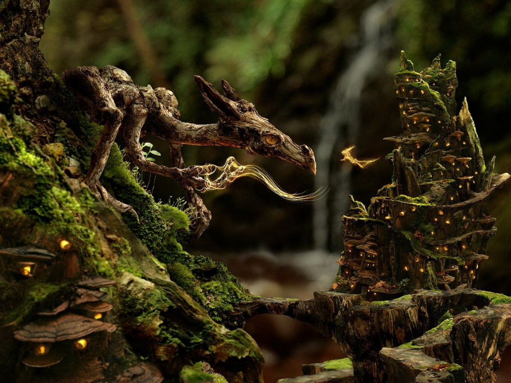 Дракон и лесная фея