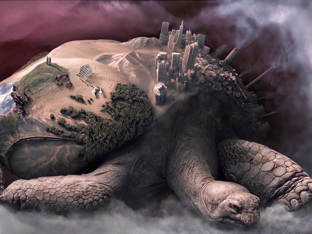 Черепаха несущая мир