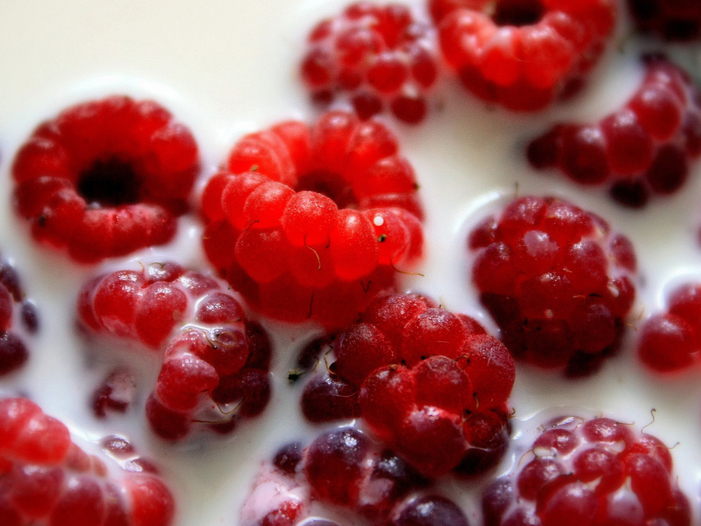 Малина в молоке