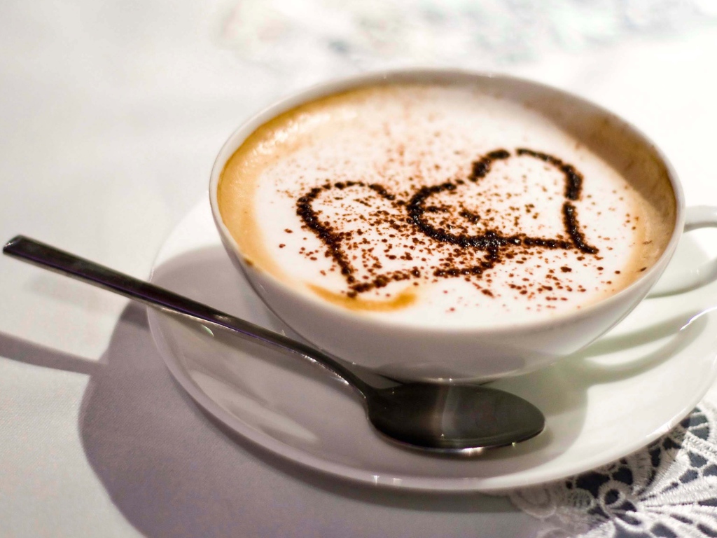 Кофе, сердечки