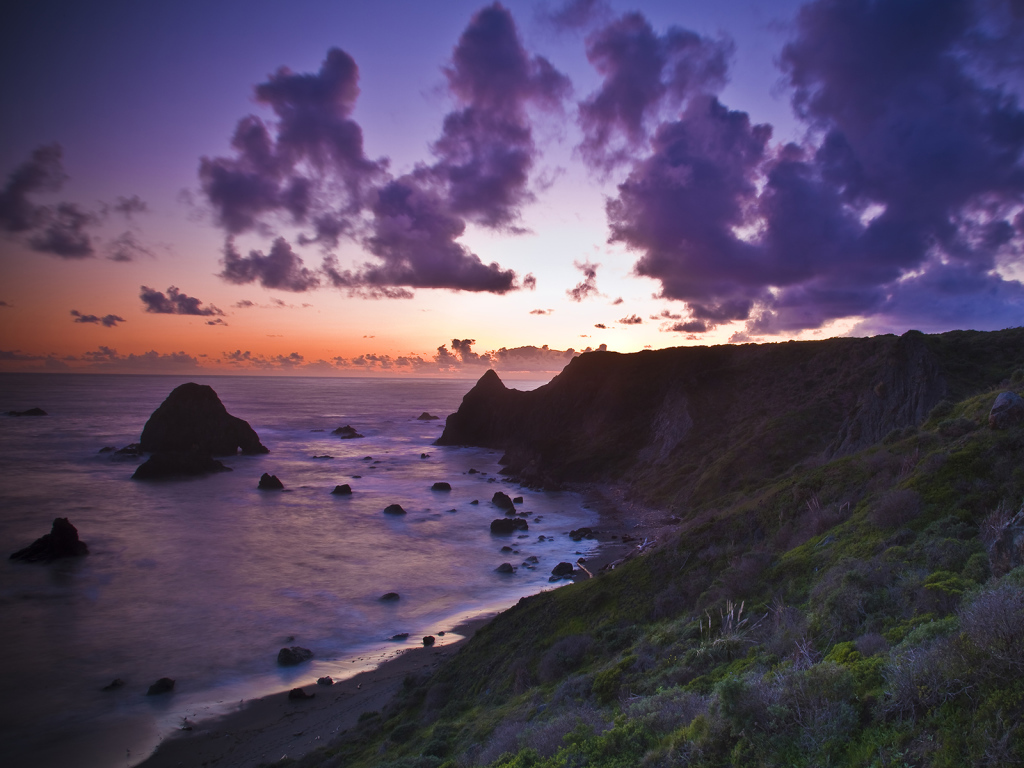 Вечерний закат солнца