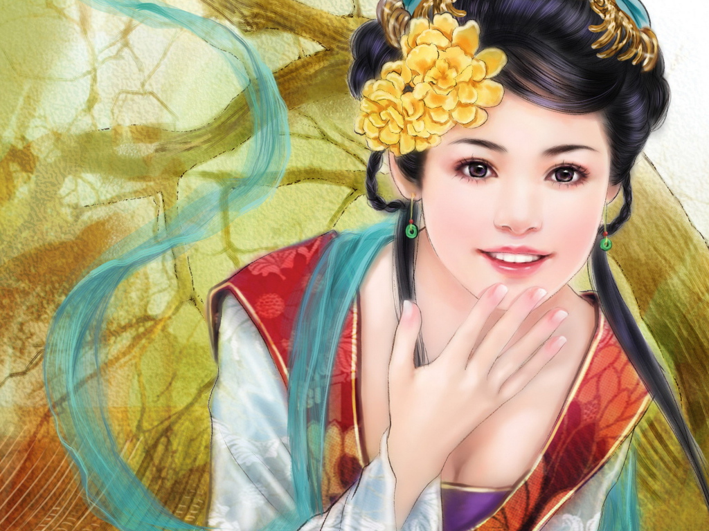 Девушка с цветком