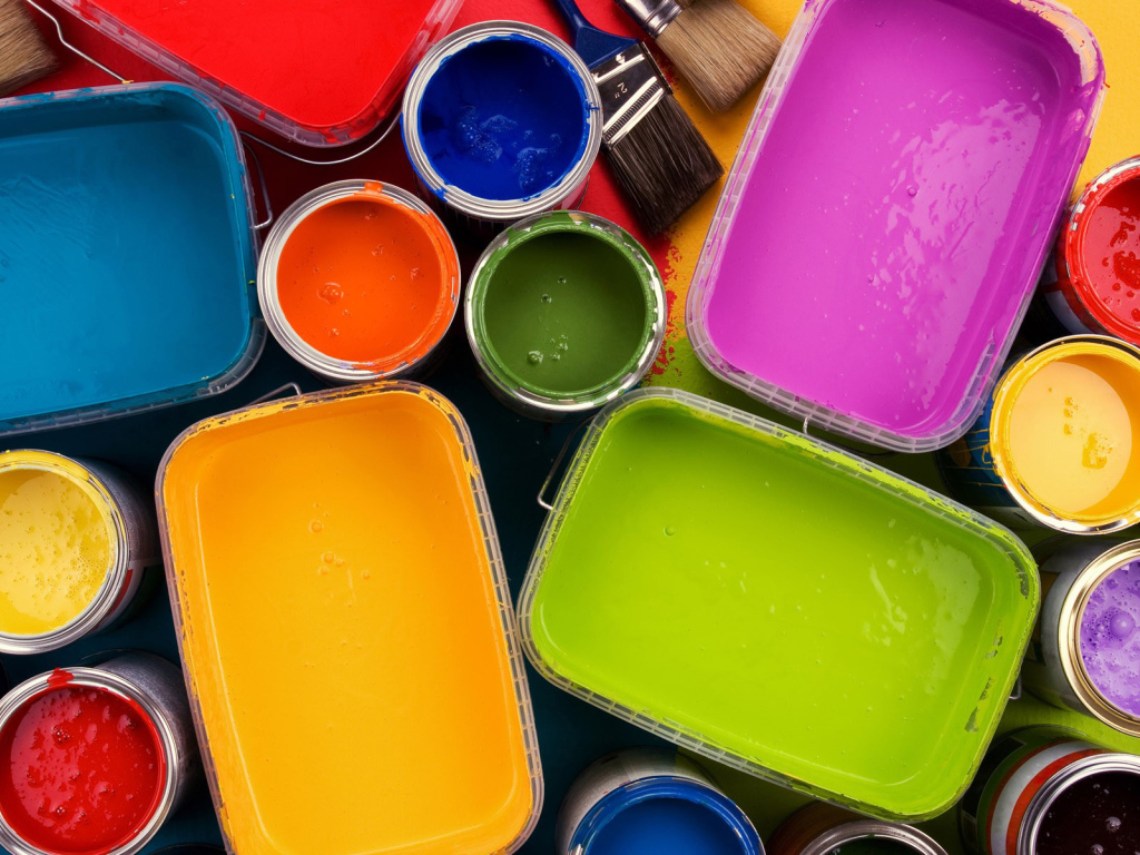 Разноцветные краски