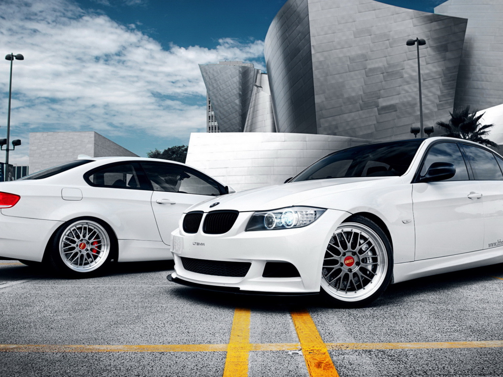white BMW